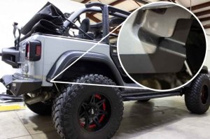 Jeep Wrangler Unlimited Rocker Guard - Fishbone Offroad - Black - `18-`27